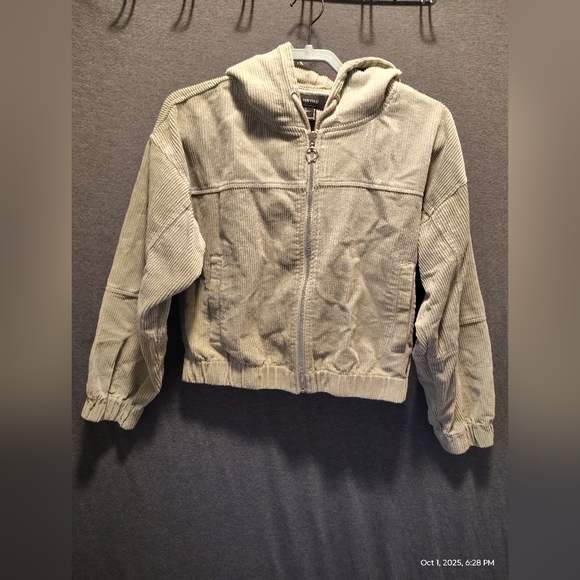 Forever 21 Juniors Corduroy Jacket - Light Green - Picture 1 of 6